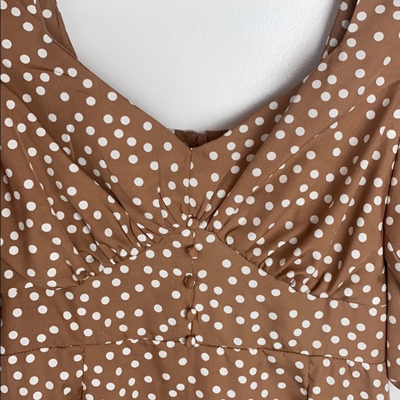 Polka dot puff sleeve dress - Picture 2 of 7